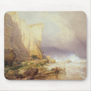Stürmisches Wetter, klärenSeaton Klippen Mousepad