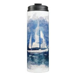 Stürmisches Wetter-Segel-Boots-Thermaltrommel Thermosbecher