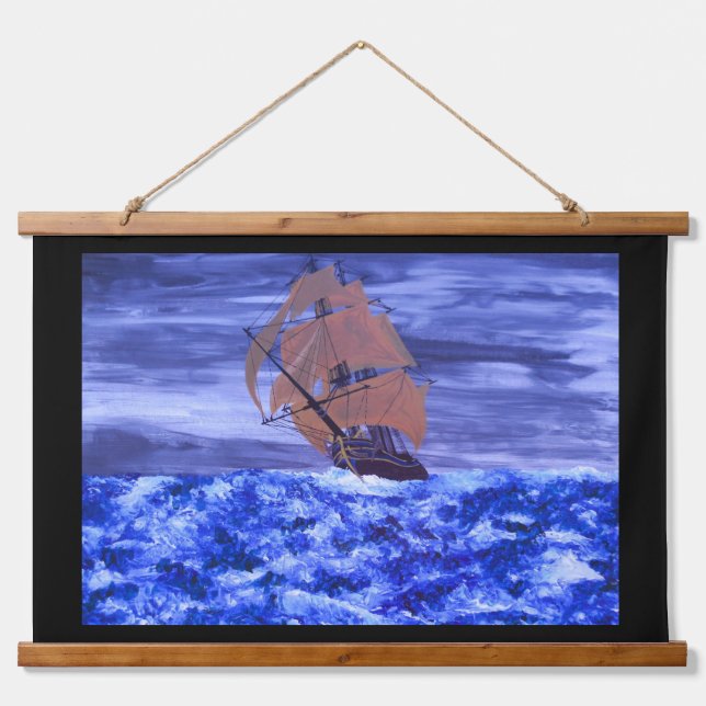 Sturmläufer Wandteppich Mit Holzrahmen (Vorne)