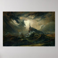Sturmmeer mit Leuchtturm