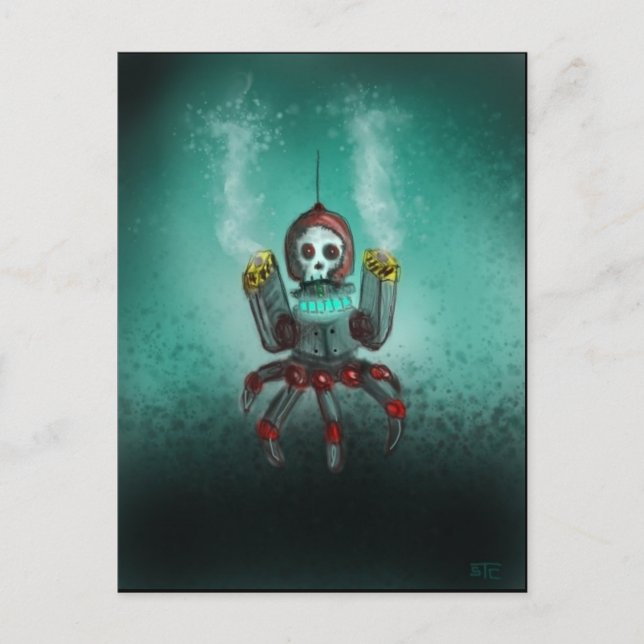 Sturmroboter Postkarte (Vorderseite)