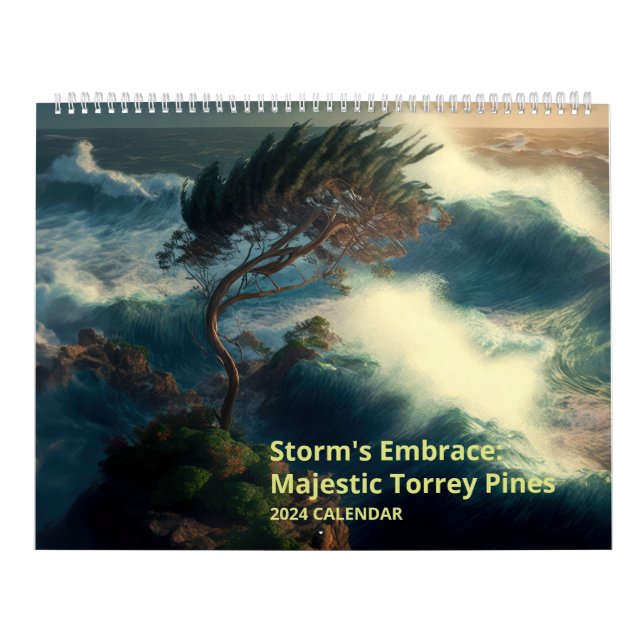 Sturms Embrace: Majestic Torrey Pines Kalender (Titelbild)
