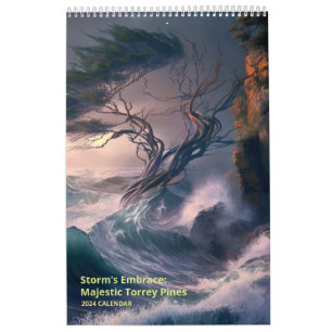 Sturms Embrace: Majestic Torrey Pines Kalender