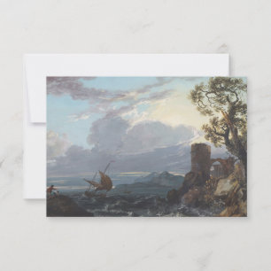 Sturmsee mit Burgruine und Figuren (c.1725-18