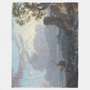 Sturmsee mit Burgruine und Figuren (c.1725-18 Fleecedecke