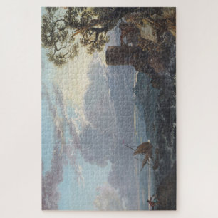Sturmsee mit Burgruine und Figuren (c.1725-18 Puzzle