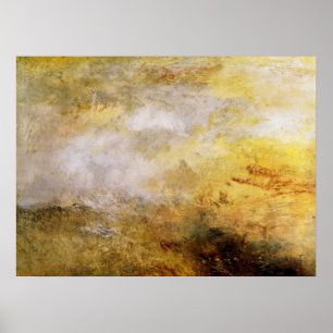 Sturmsee mit Delphinen von Joseph Mallord Turner Poster