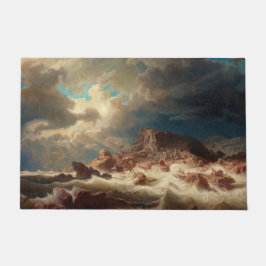 Sturmsee mit Schiffswrack (von Marcus Larson) Fußmatte