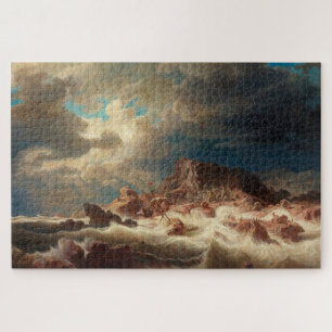 Sturmsee mit Schiffswrack (von Marcus Larson) Puzzle