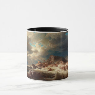 Sturmsee mit Schiffswrack (von Marcus Larson) Tasse