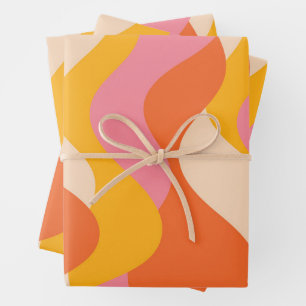 Sturmwellen im Retrostil Geschenkpapier Set