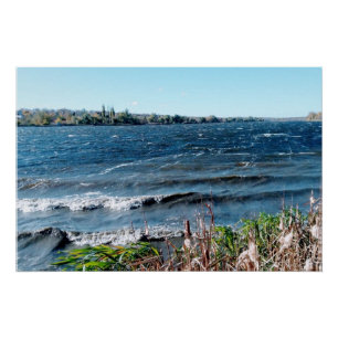 Sturmwetter im Oktober auf dem Dnieper Poster