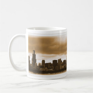Sturmwolken Ansammlung über Chicago Tasse