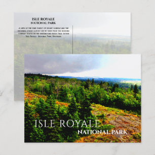 Sturmwolken, Aussicht von der Tower Isle Royale in Postkarte
