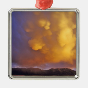 Sturmwolken in der Centennial Range in Montana Silbernes Ornament