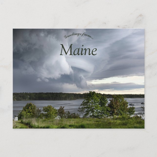 Sturmwolken in Maine USA Postkarte (Vorderseite)