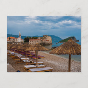 Sturmwolken über Budva Postkarte