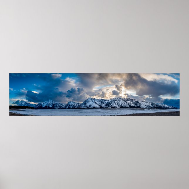 Sturmwolken über den Tetons Poster (Vorne)