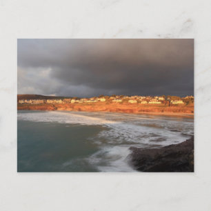 Sturmwolken über Polzeath Postkarte
