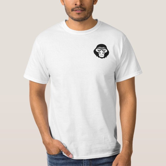 Sturn Looking Gorrila Emoji Logo benutzerdefinierb T-Shirt (Vorderseite)