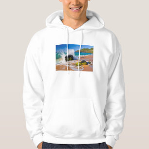 Sturz der Wellen am Strand von Hawaii Hoodie