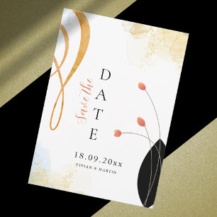 Sturz von Melody Watercolor Floral Save the Date Einladung