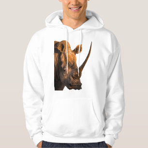 Stürzen Sie sich mit unserem Nashorn-Druck-Hoodie  Hoodie