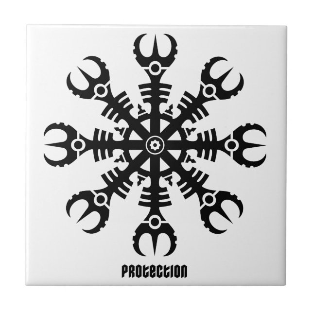 Sturzhelm der Ehrfurcht - Aegishjalmur No.2 Fliese (Vorderseite)