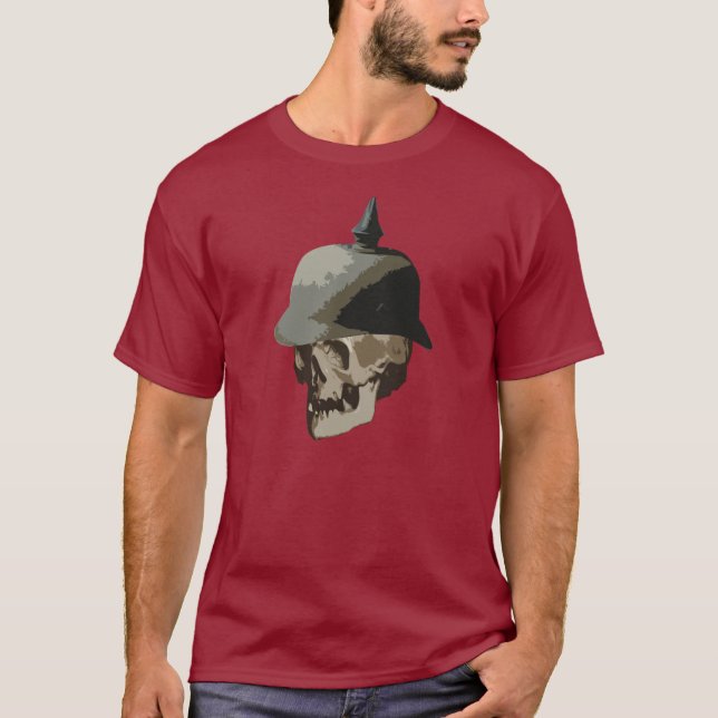 Sturzhelm des Weltkrieg-1 mit dem Schädel T-Shirt (Vorderseite)