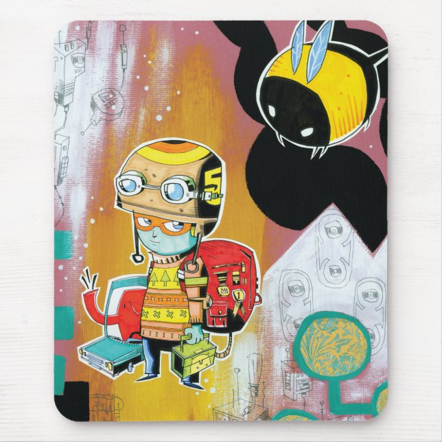 Sturzhelm-Junge Mousepad (Vorne)