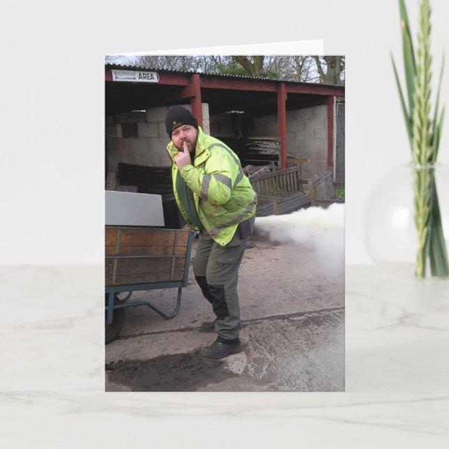 Stu's Uhr FURZ lol Karte (Vorderseite)