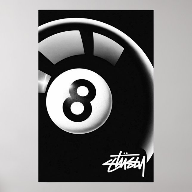 Stüssy Magic 8-Ball - Streetwear Icon 🎱 Poster (Vorne)