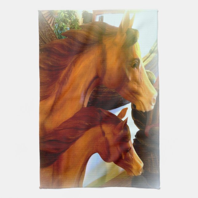 Stute und Pony Küchentuch (Vertikal)