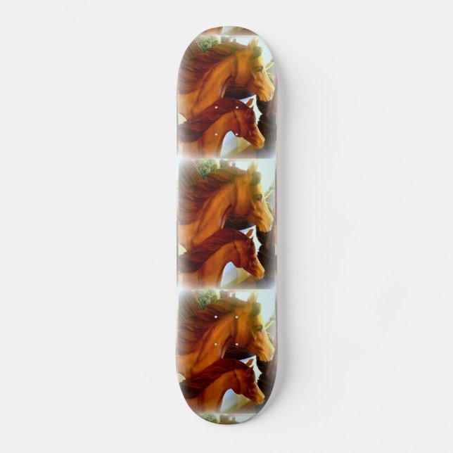 Stuten und Ponys Skateboard (Vorderseite)