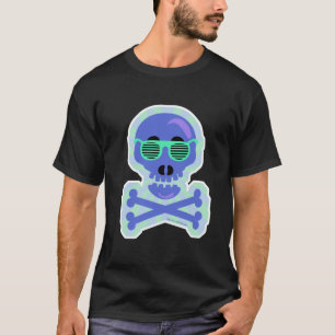 Stutter Shades Funny Illustriert Skull T-Shirt