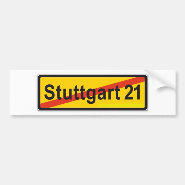 Stuttgart 21 autoaufkleber (Vorne)