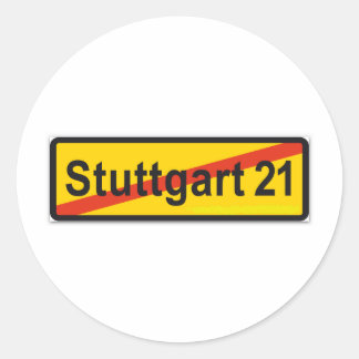 Stuttgart 21 runder aufkleber