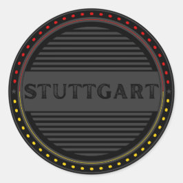Stuttgart City Pride Emblem – German Identity Runder Aufkleber