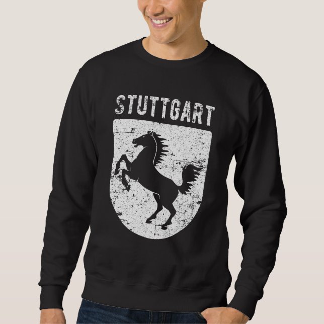 Stuttgart Deutschland Distressed Design Sweatshirt (Vorderseite)