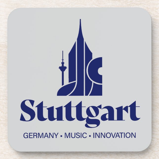 Stuttgart Deutschland Europa Getränkeuntersetzer (Vorderseite)