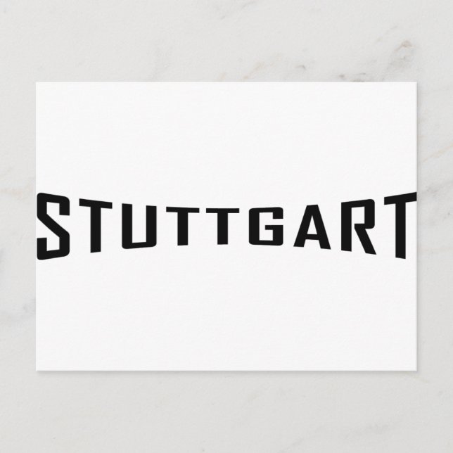 Stuttgart Deutschland Icon Postkarte (Vorderseite)