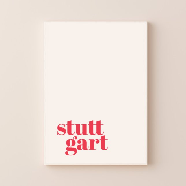 Stuttgart Deutschland modernes Stadtplakat Poster (Von Creator hochgeladen)