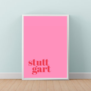 Stuttgart Deutschland modernes Stadtplakat Poster