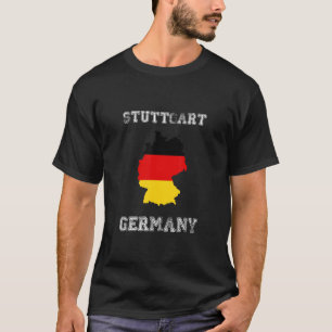 Stuttgart Deutschland Vintag Deutschland Flaggenpl T-Shirt