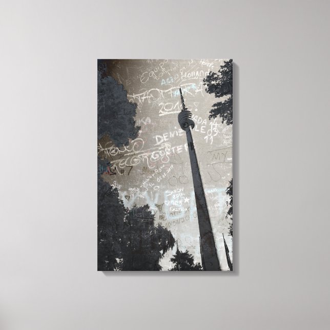 Stuttgart Fernsehturm Art Poster Leinwanddruck (Vorderseite)