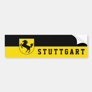 Stuttgart Flag (Germany) Autoaufkleber