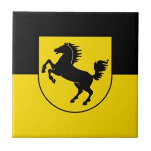 Stuttgart Flagge Stadt Deutschland Symbol Emblem P Fliese