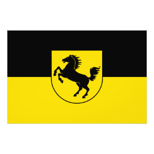 Stuttgart Flagge Stadt Deutschland Symbol Emblem P Fotodruck