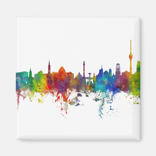 Stuttgart Germany Skyline Magnet (Vorne)