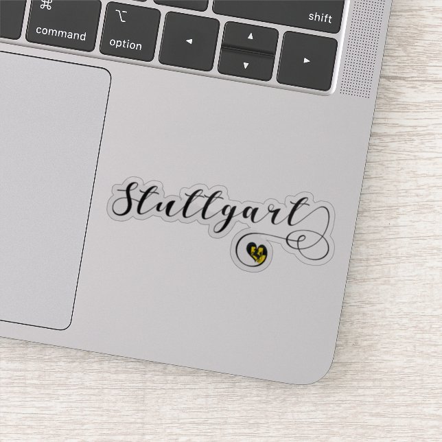 Stuttgart-Herzenflagge Aufkleber (Detail)